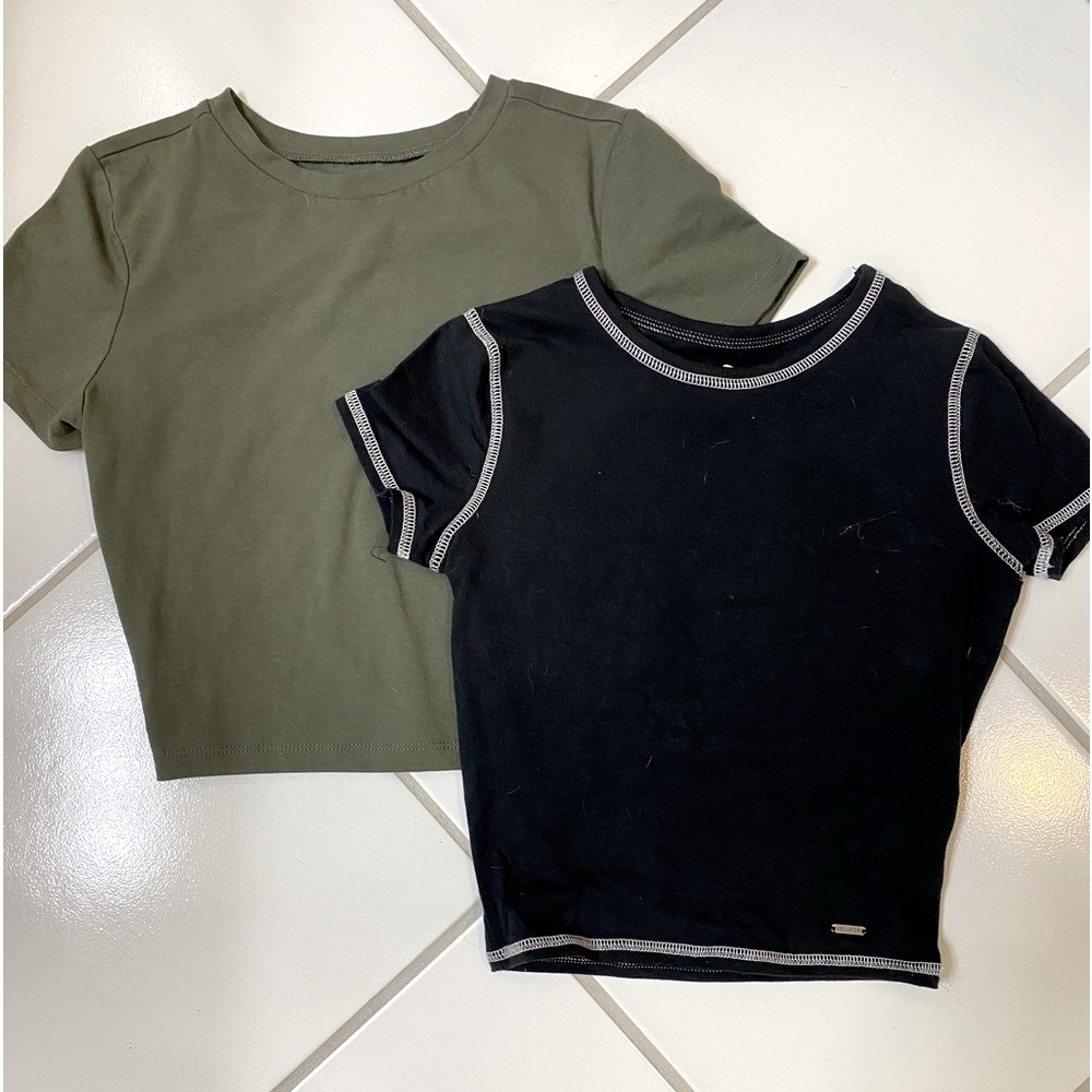 two basic t-shirts